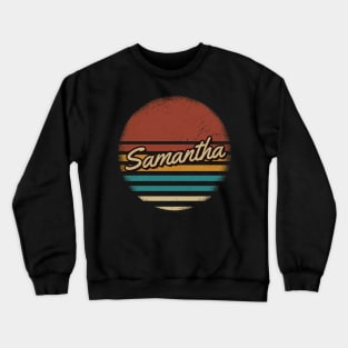 Samantha Vintage Text Crewneck Sweatshirt